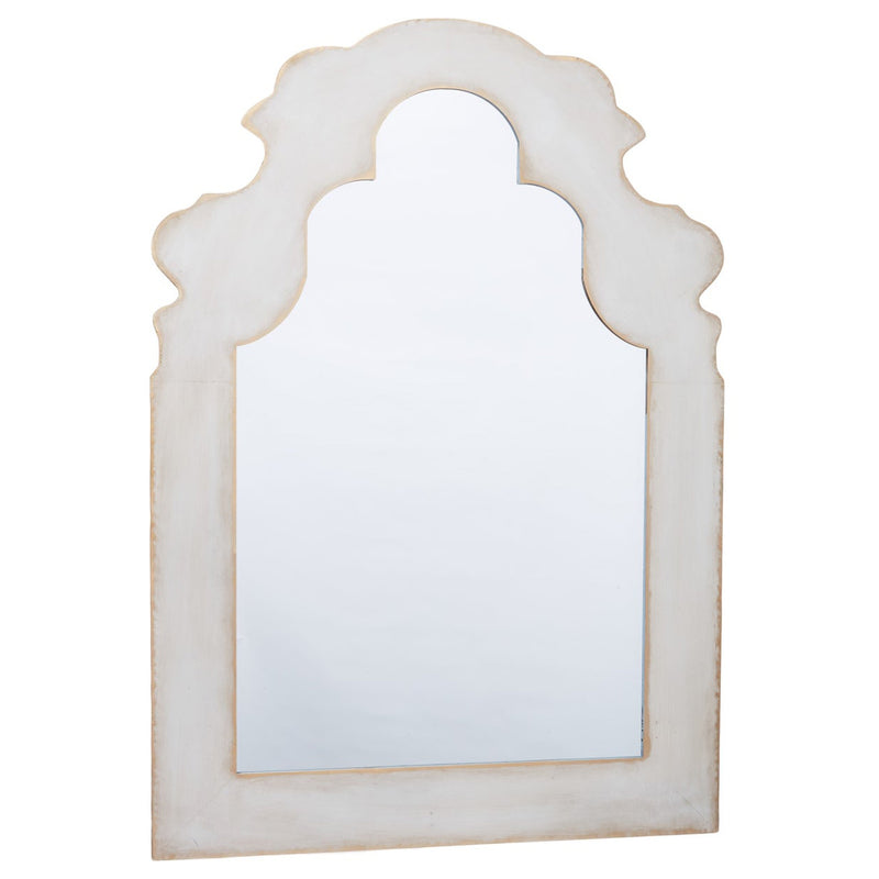 Old World Design Luna Gray Washed with Brushed Gold Metal Mirror