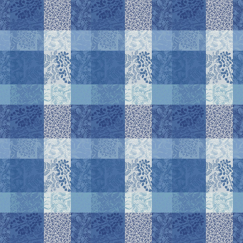 Garnier Thiebaut Mille Rameaux Bleu Jacquard Tablecloth