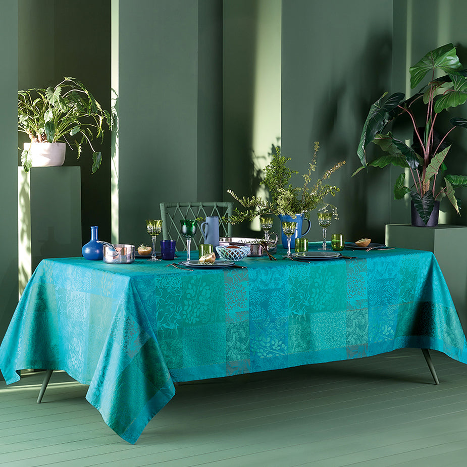 Garnier Thiebaut Mille Rameaux Emeraude Tablecloth - Thumbnail 2
