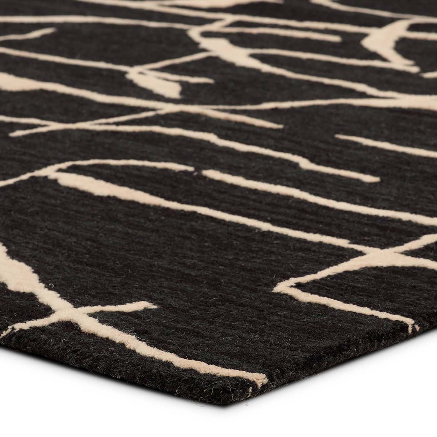 Nikki Chu x Jaipur Living Mallino Noir Hand Tufted Rug