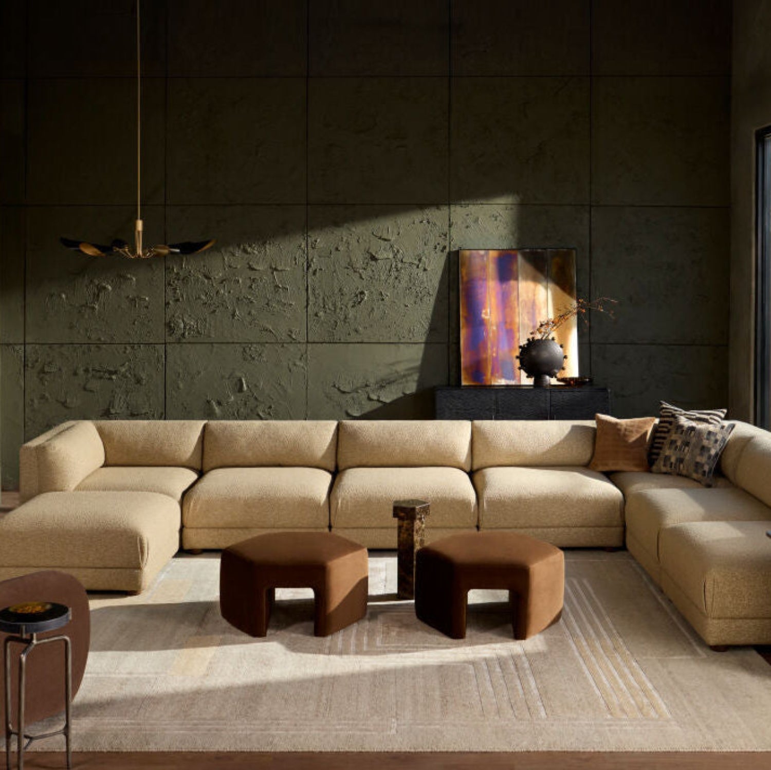 Meryl Beige Modular Sofa Without Arms