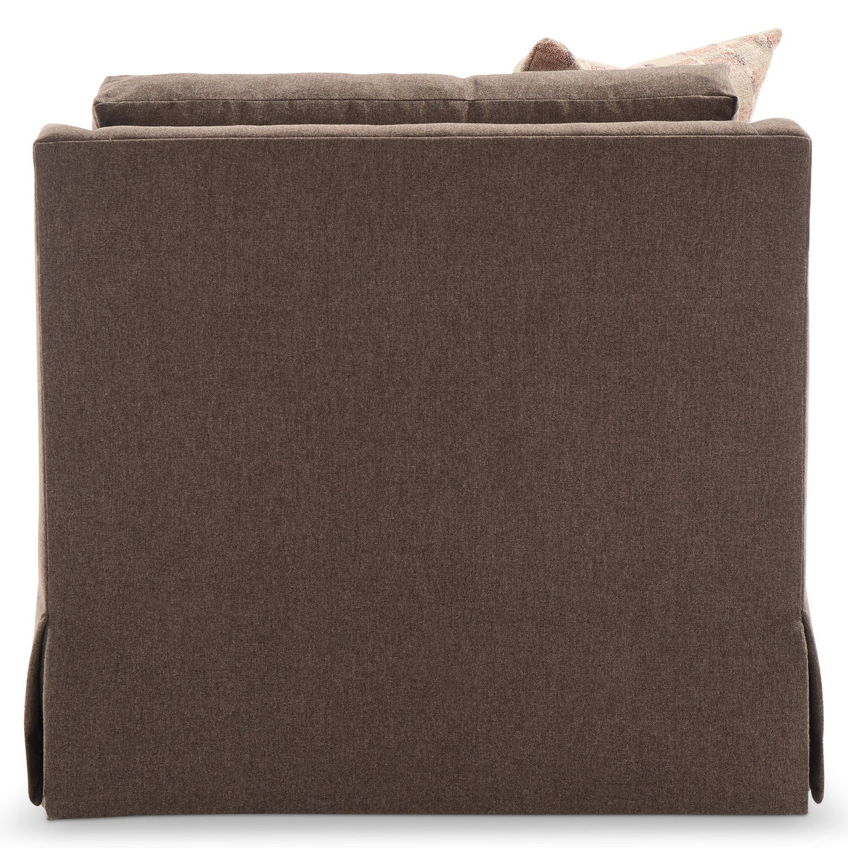 Bernhardt Living Langley Fabric Swivel Chair in Brown, detail view