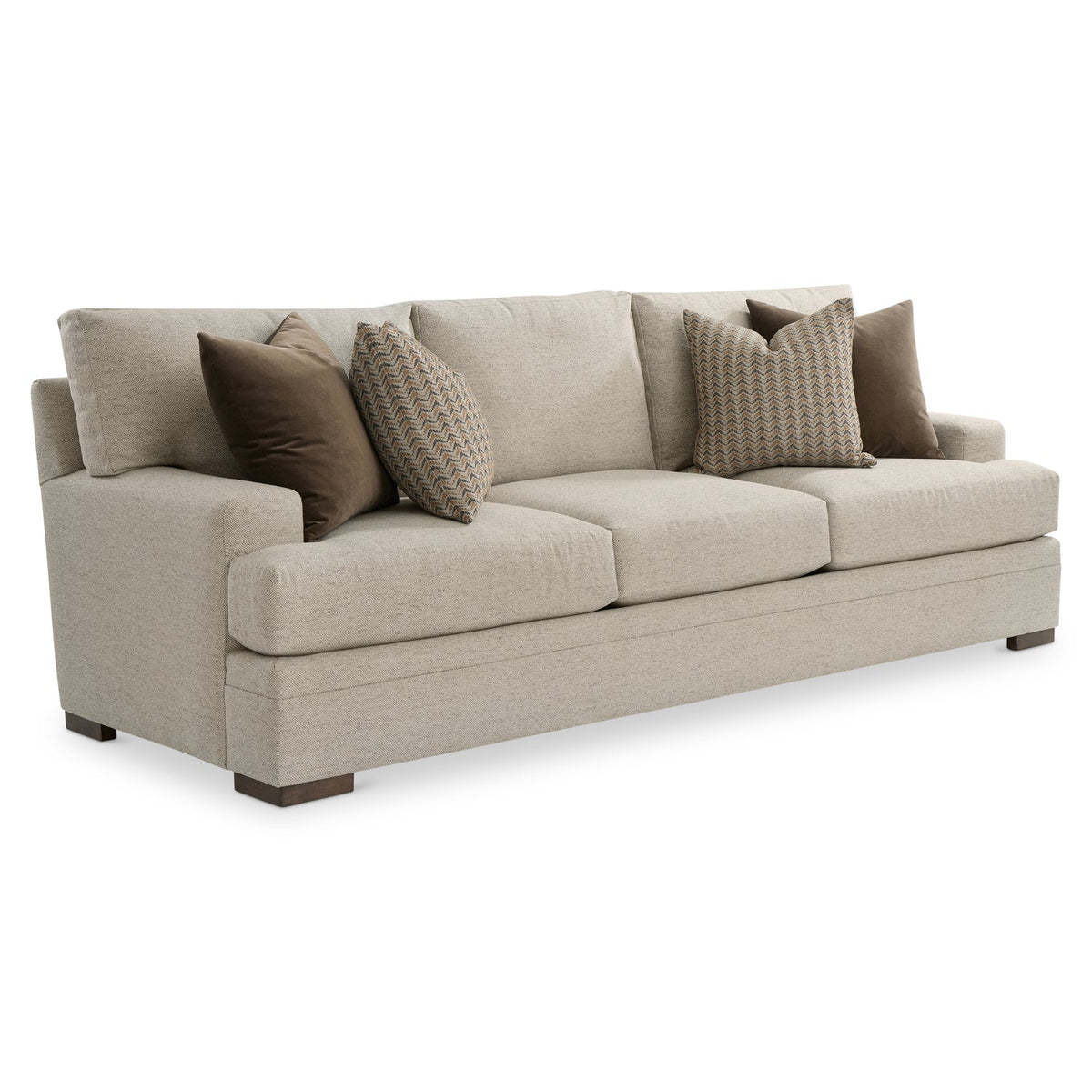 Bernhardt Living Fairfax Fabric Sofa in Beige, front view