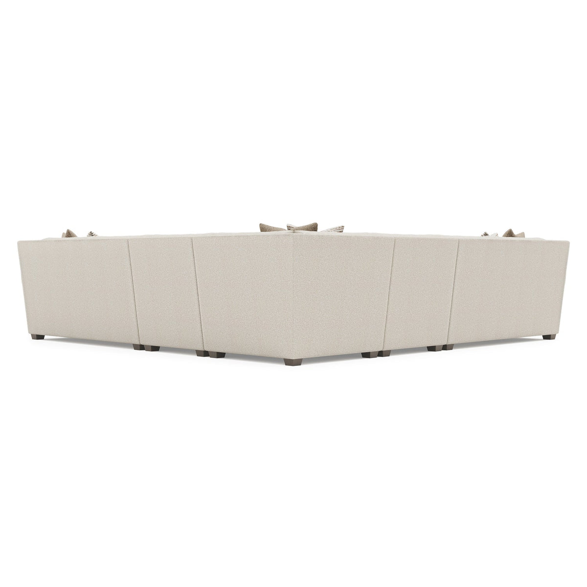 Bernhardt Living Barnes 5 Piece Fabric Sectional Sofa in Beige, detail view