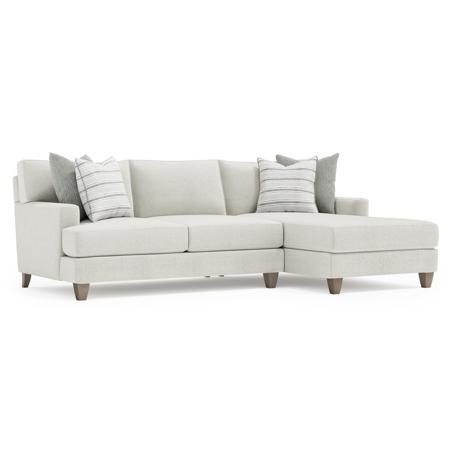 Bernhardt Living Mila 2-Piece Right Facing Fabric Sectional Sofa