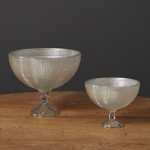Opulent Compote, a clear glass home decor accent