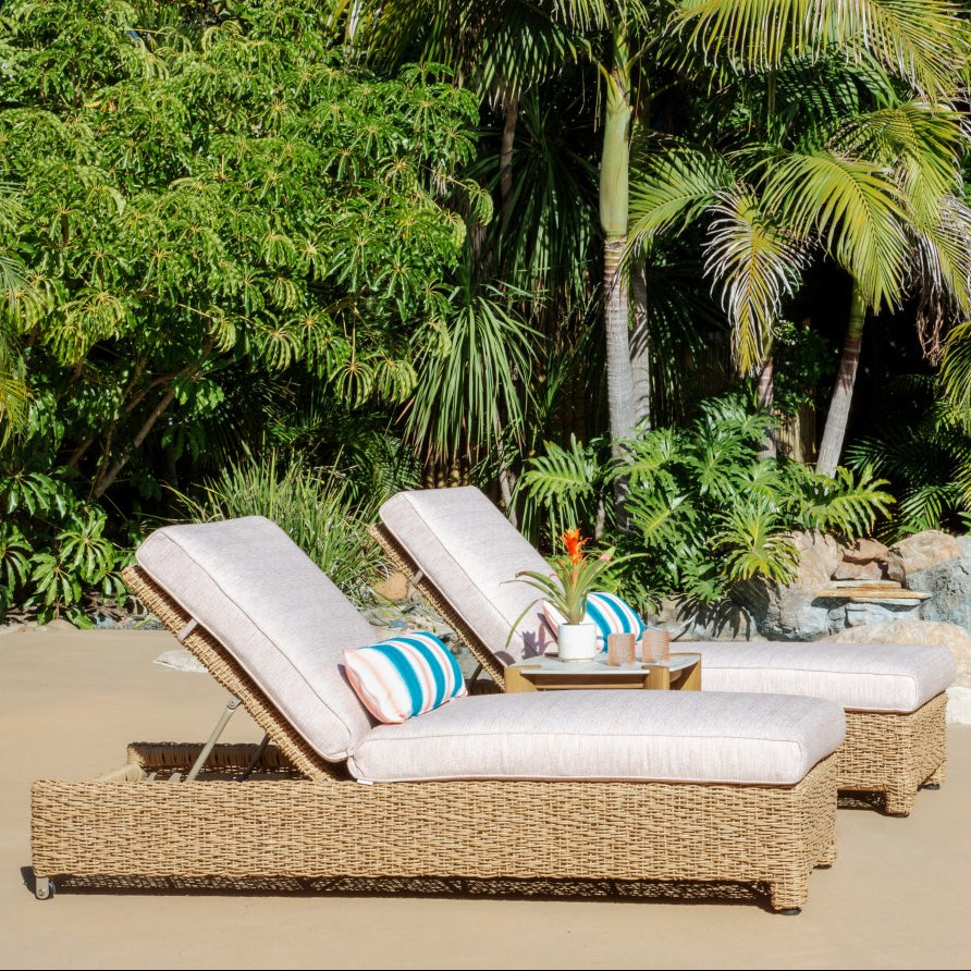 Margaritaville Somerset Outdoor Chaise in Poros Dune