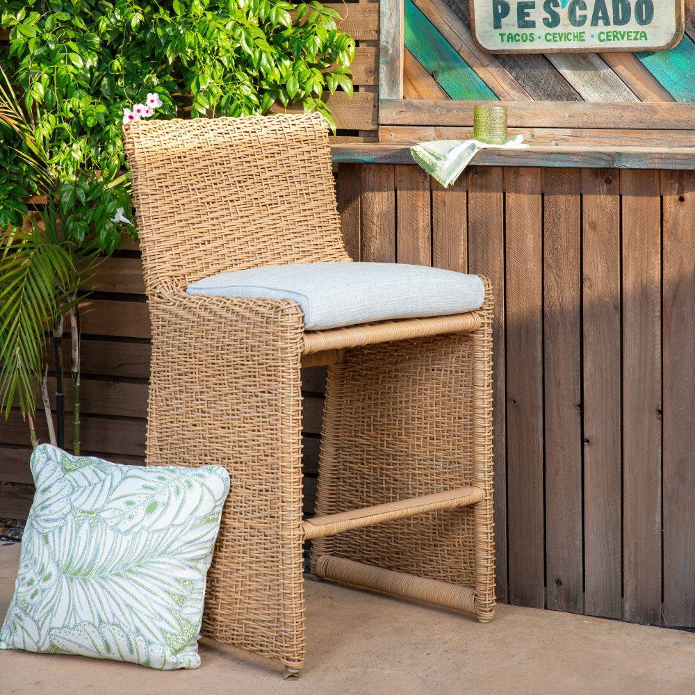 Margaritaville Somerset Outdoor Barstool in Poros Dune