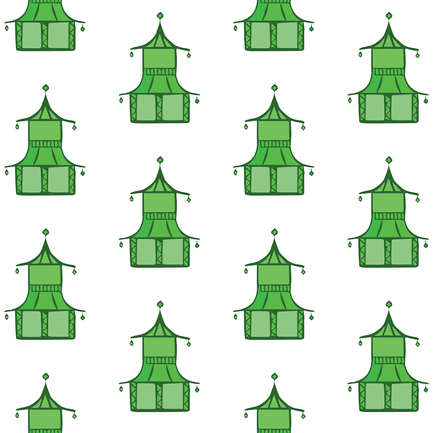 Mitchell Black Pagoda Wallpaper