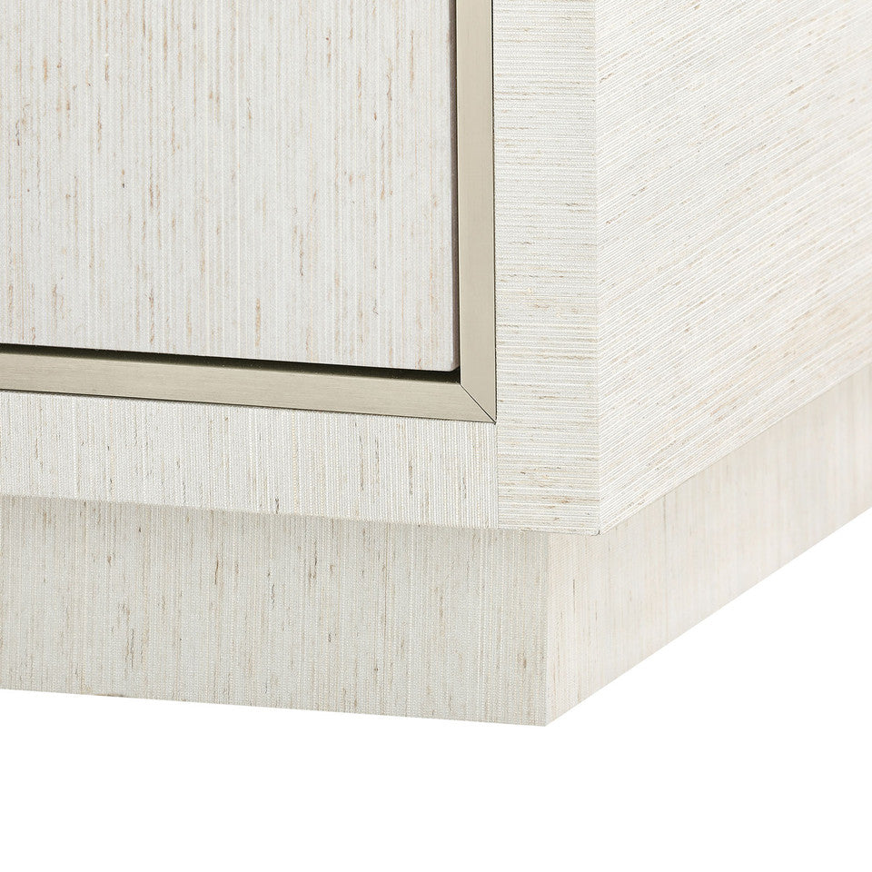 Villa and House Parker Extra Large 9 Drawer Dresser in lacquered grasscloth, top and surface detail
