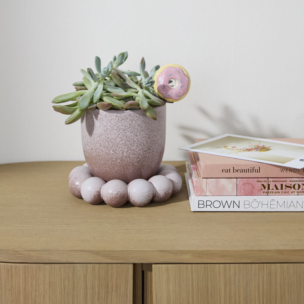 Pearl Pot with Saucer styling accent for the home