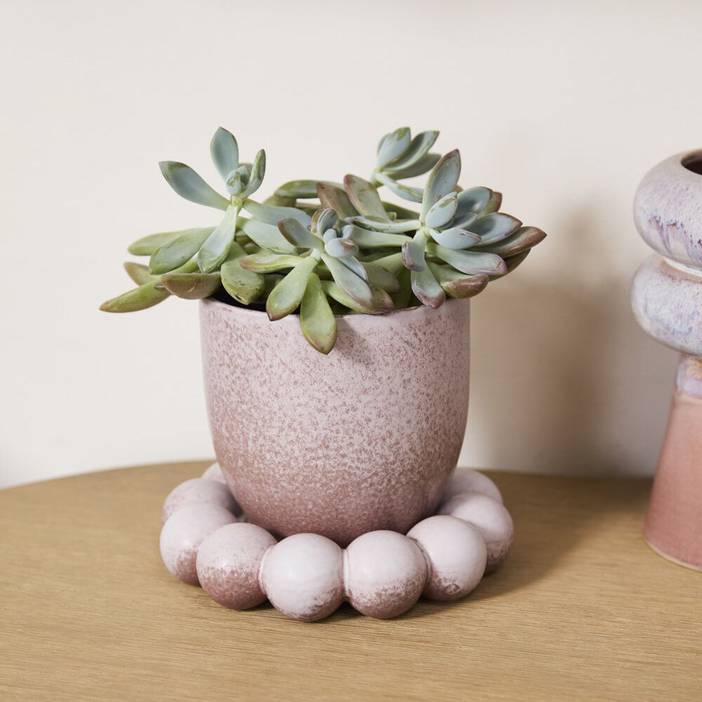 Pearl Pot with Saucer decorative home accent