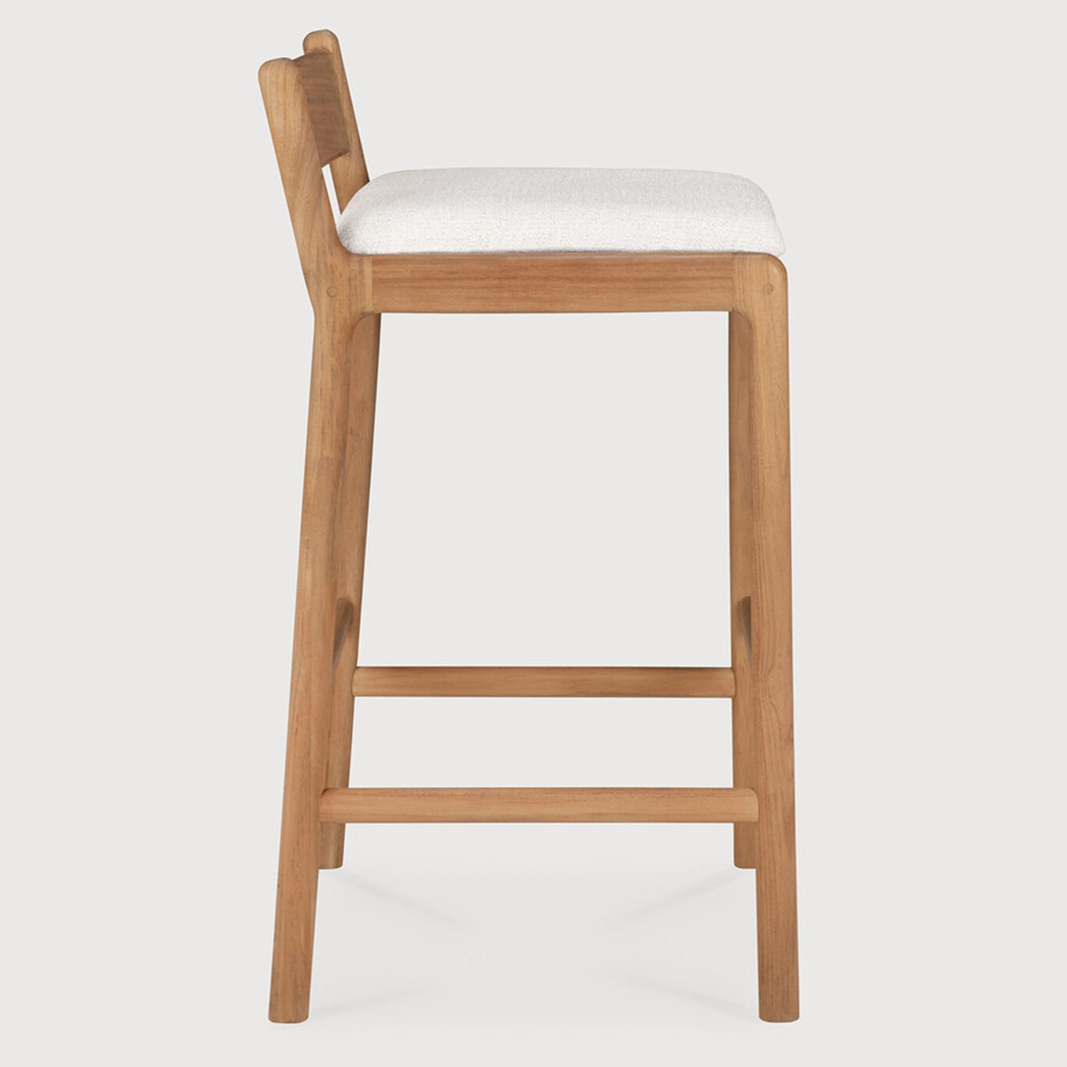 Ethnicraft Jack Outdoor Bar Stool with Cushion Set of 2
