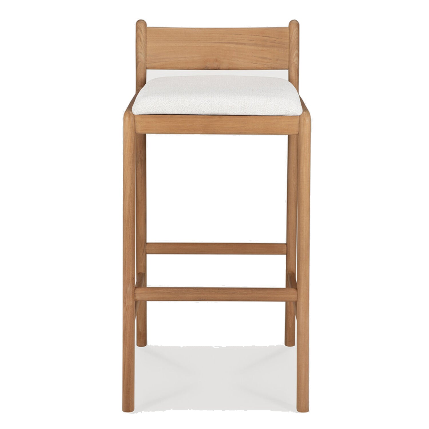 Ethnicraft Jack Outdoor Bar Stool with Cushion Set of 2