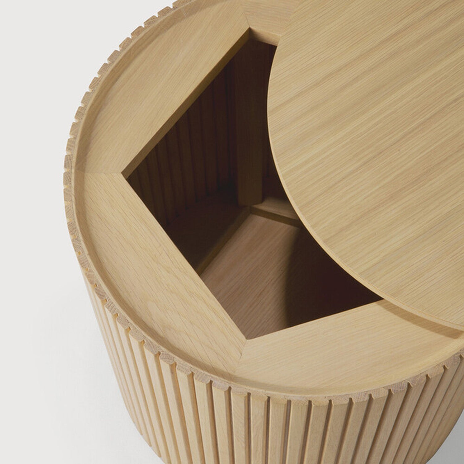 Ethnicraft Roller Max Oak Side Table