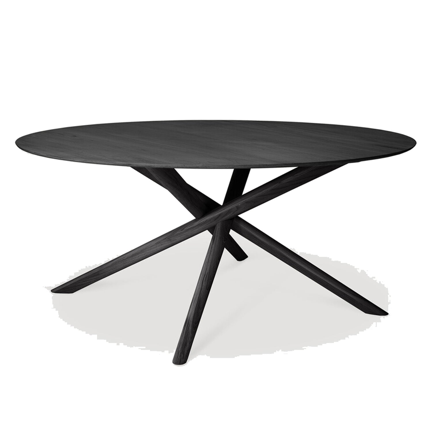 Ethnicraft Mikado Oak Black Round Dining Table