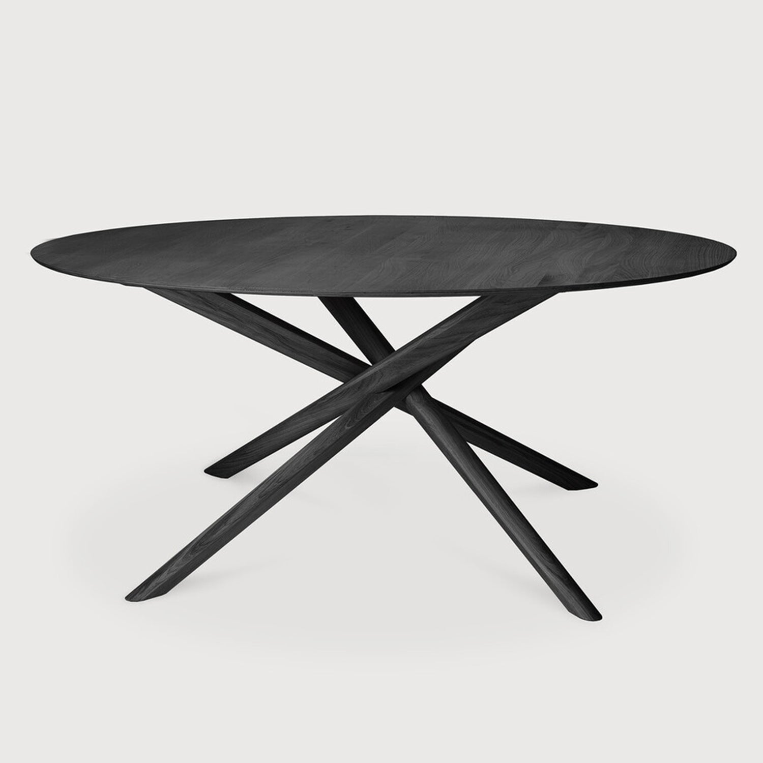 Ethnicraft Mikado Oak Black Round Dining Table