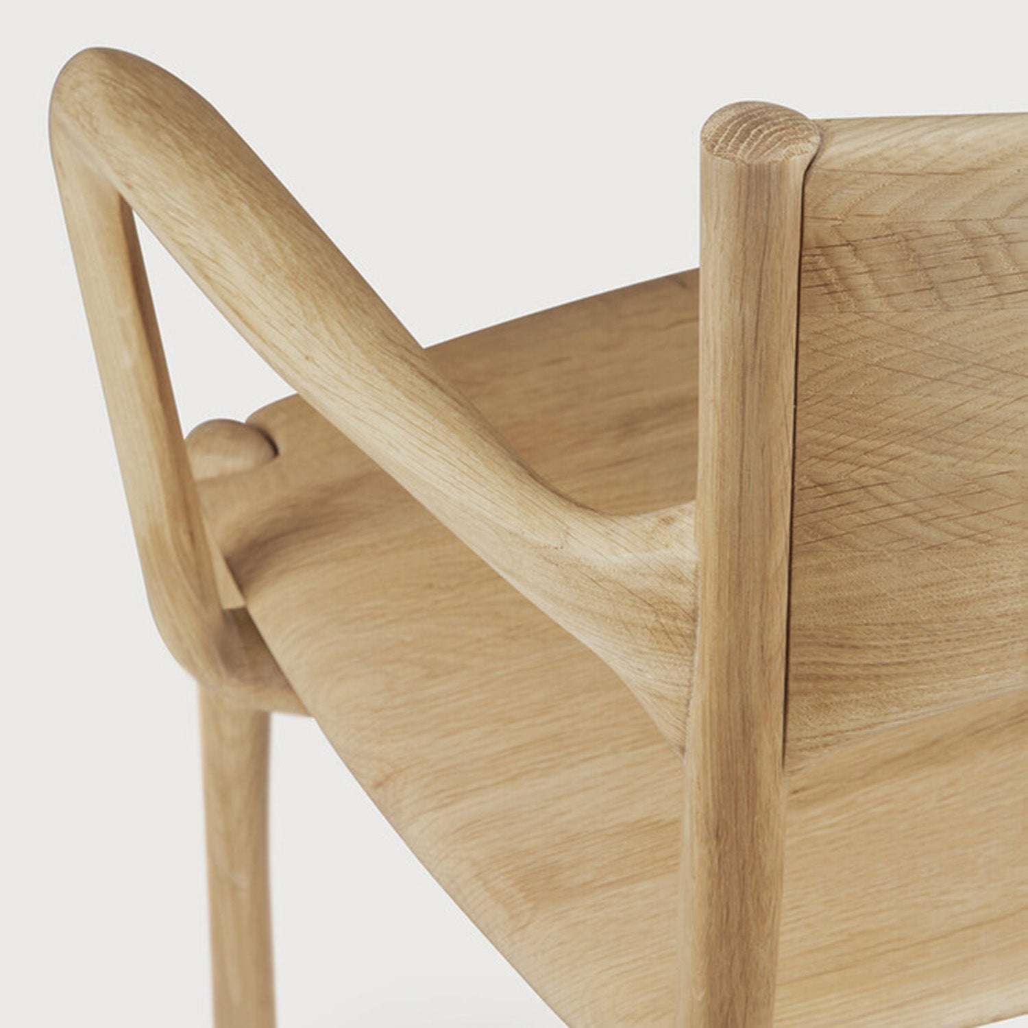 Ethnicraft PI Oak Dining Arm Chair Set of 2