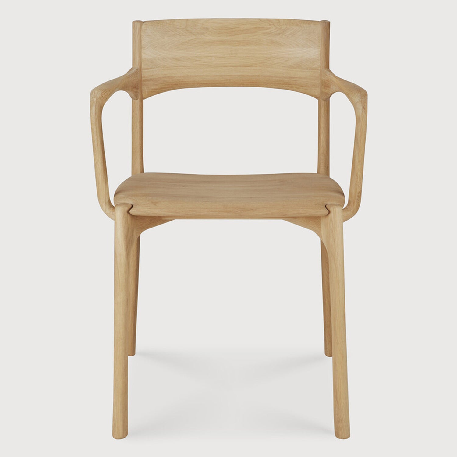 Ethnicraft PI Oak Dining Arm Chair Set of 2