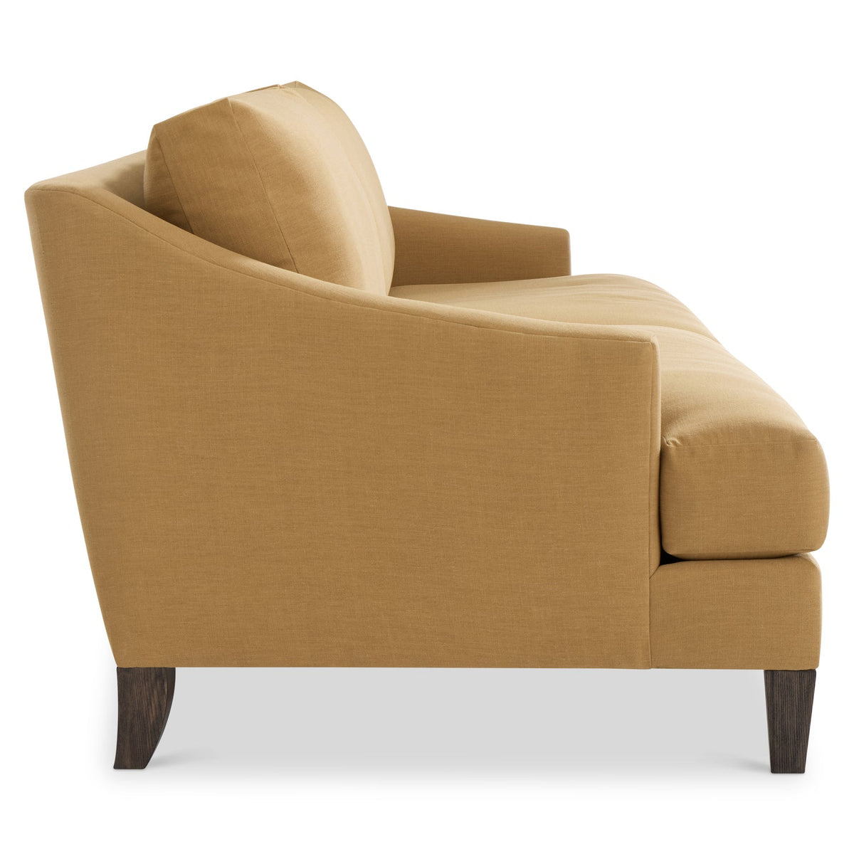 Bernhardt Living Marisol Fabric Sofa in Camel, reverse angle