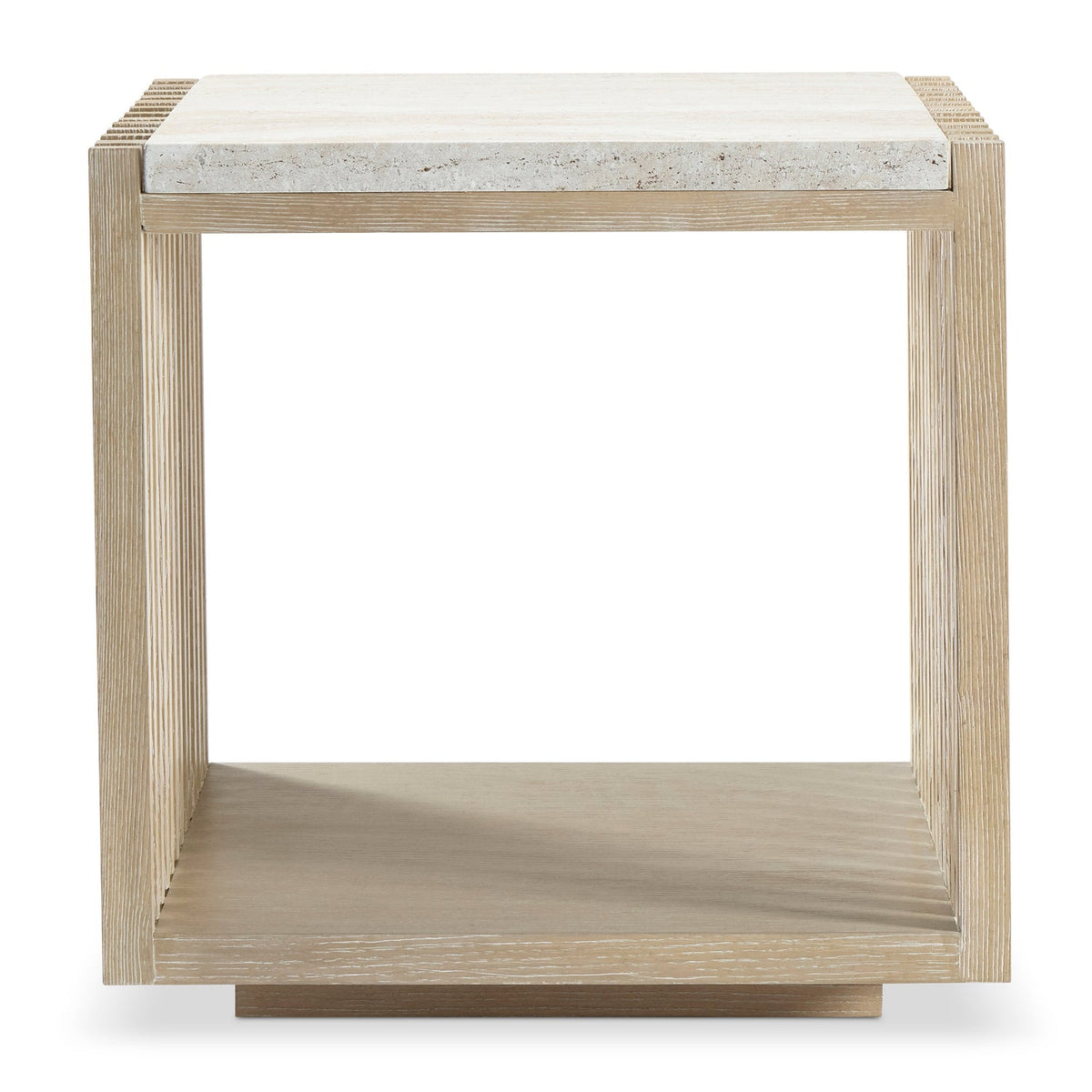 Bernhardt Living Asana Side Table in Tan, front view