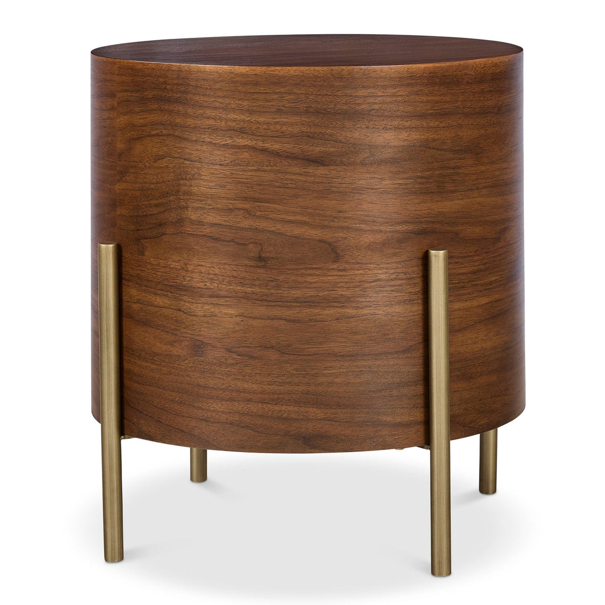 Bernhardt Living Morrison Side Table in Brown, detail view