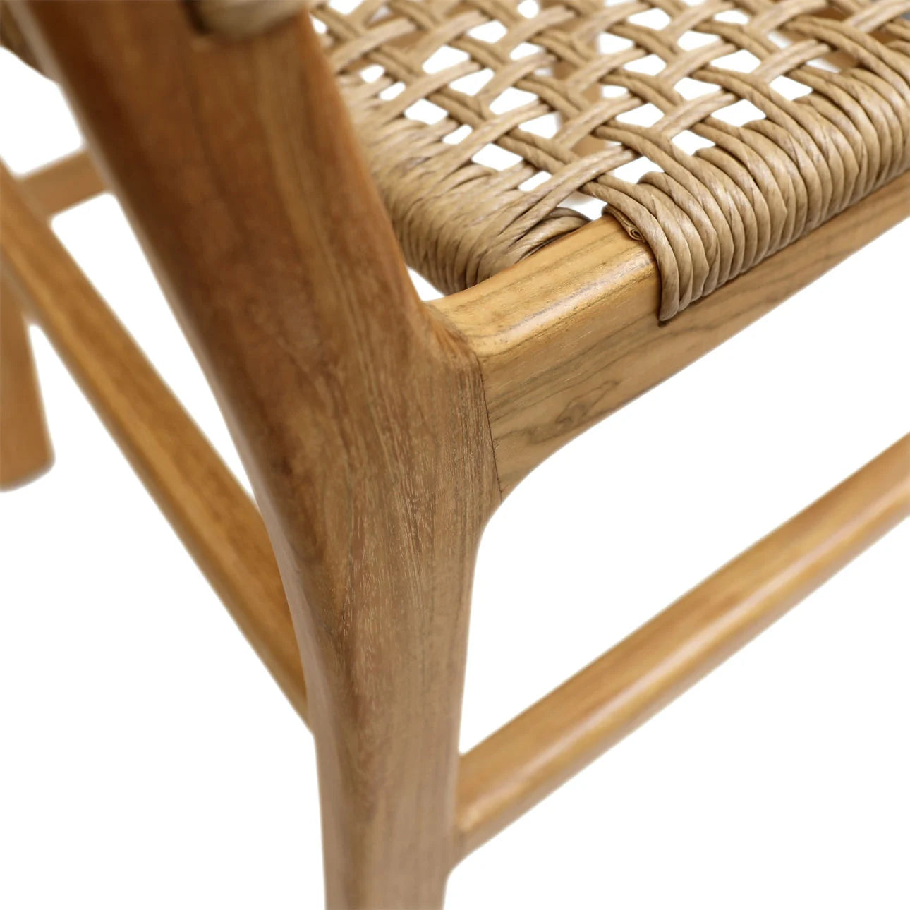 Dallas Natural Armless Outdoor Dining Chair Set of 2