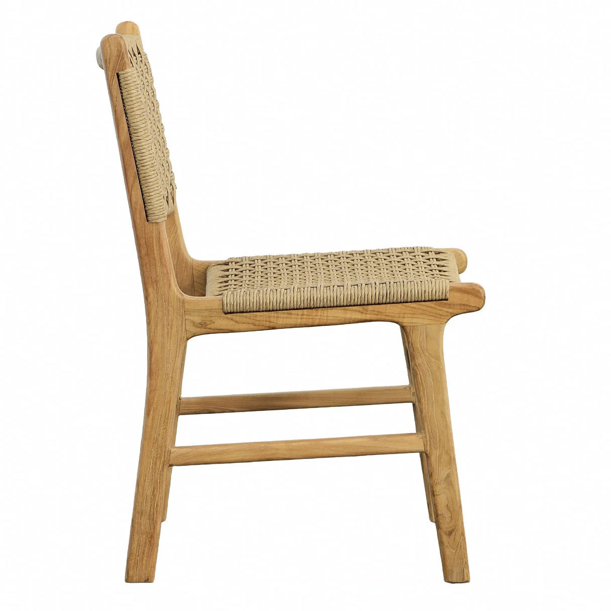 Dallas Natural Armless Outdoor Dining Chair Set of 2