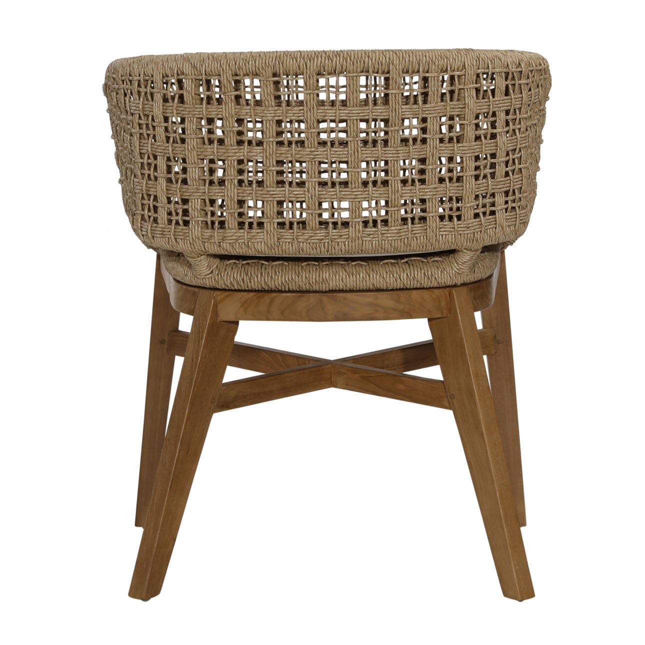 Keith Natural Outdoor Dining Chair Set of 2