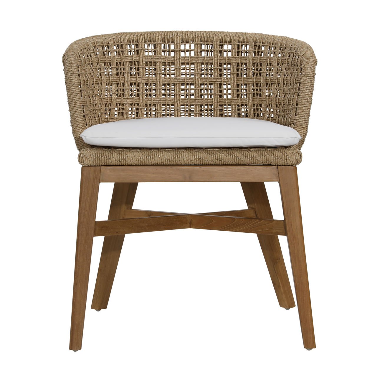Keith Natural Outdoor Dining Chair Set of 2