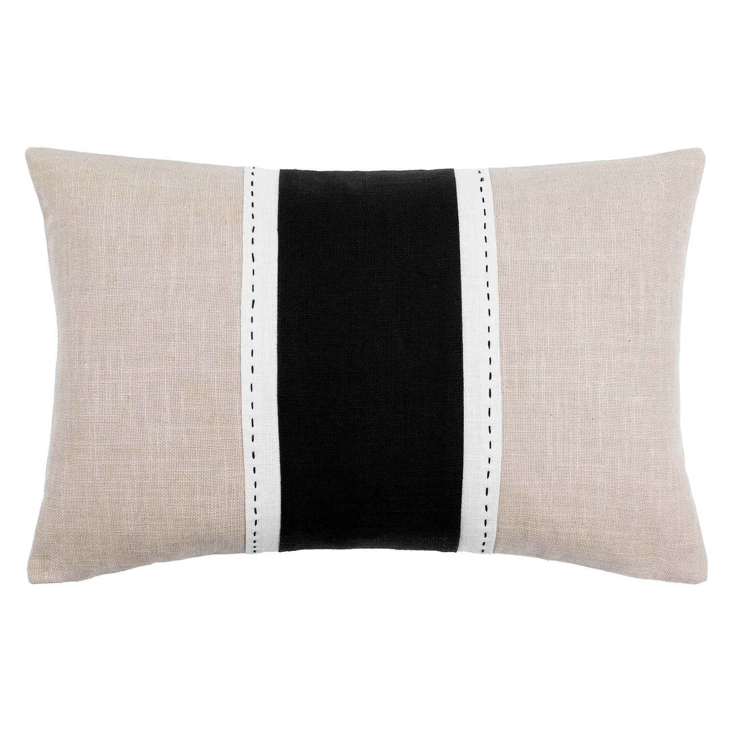 Ritzy Black Lumbar Throw Pillow