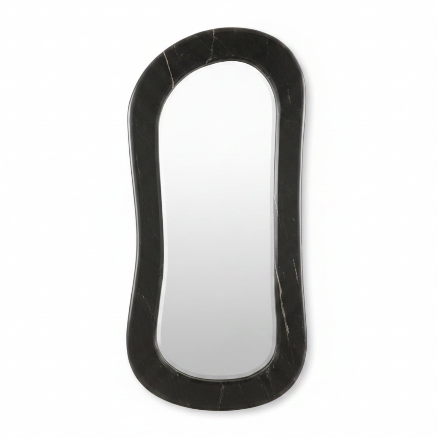 Roman Black Marble Accent Mirror