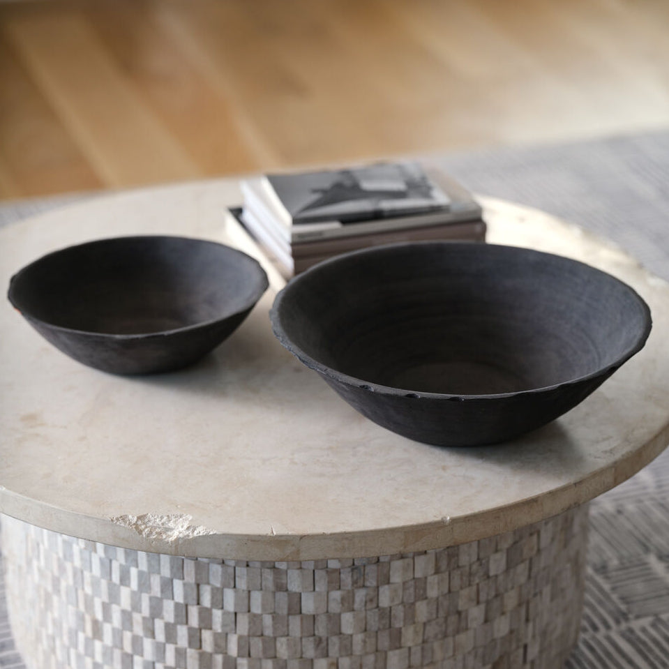 Rossetti Bowl, a dark earth ceramic home decor accent