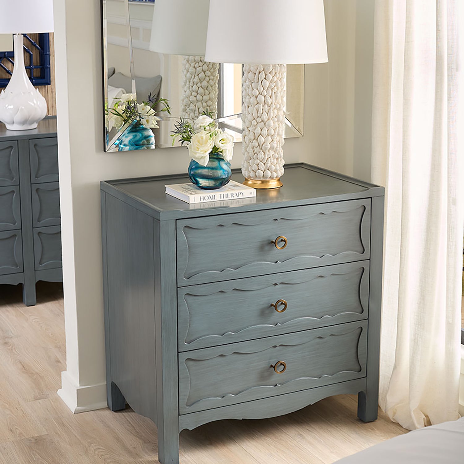 Villa and House Sara 3 Drawer End Table