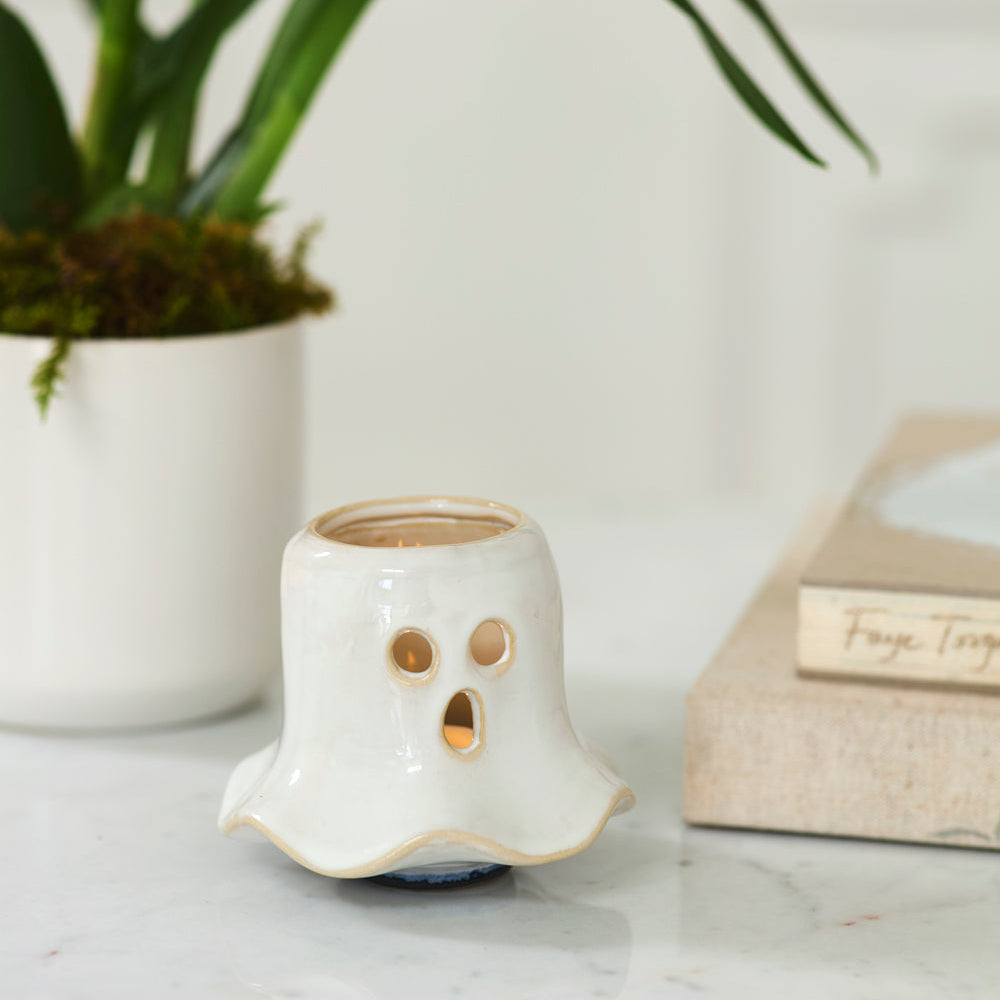 Shadowy Ghost Votive Candle Holder Set of 2