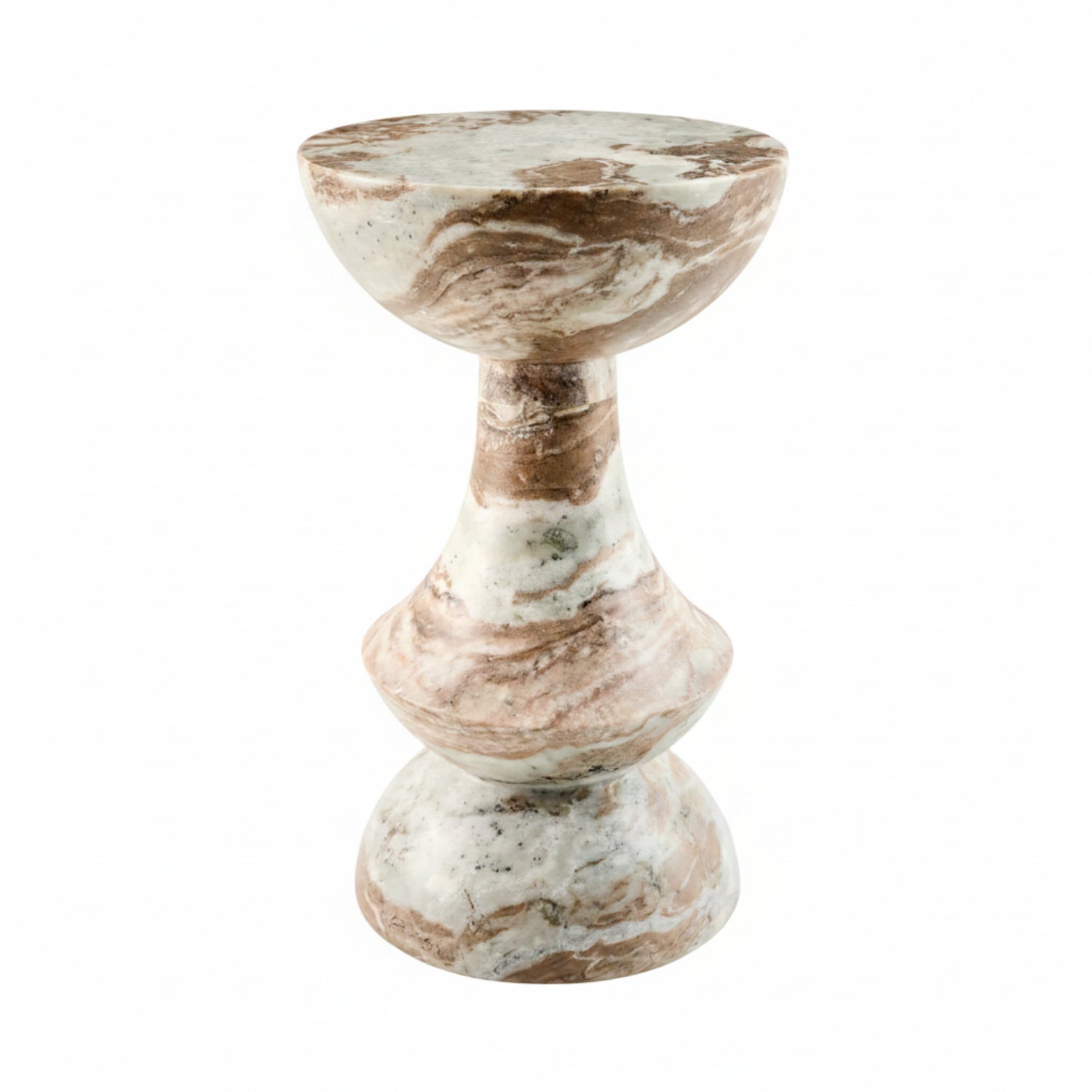 Sheena Brown Marble Accent Table