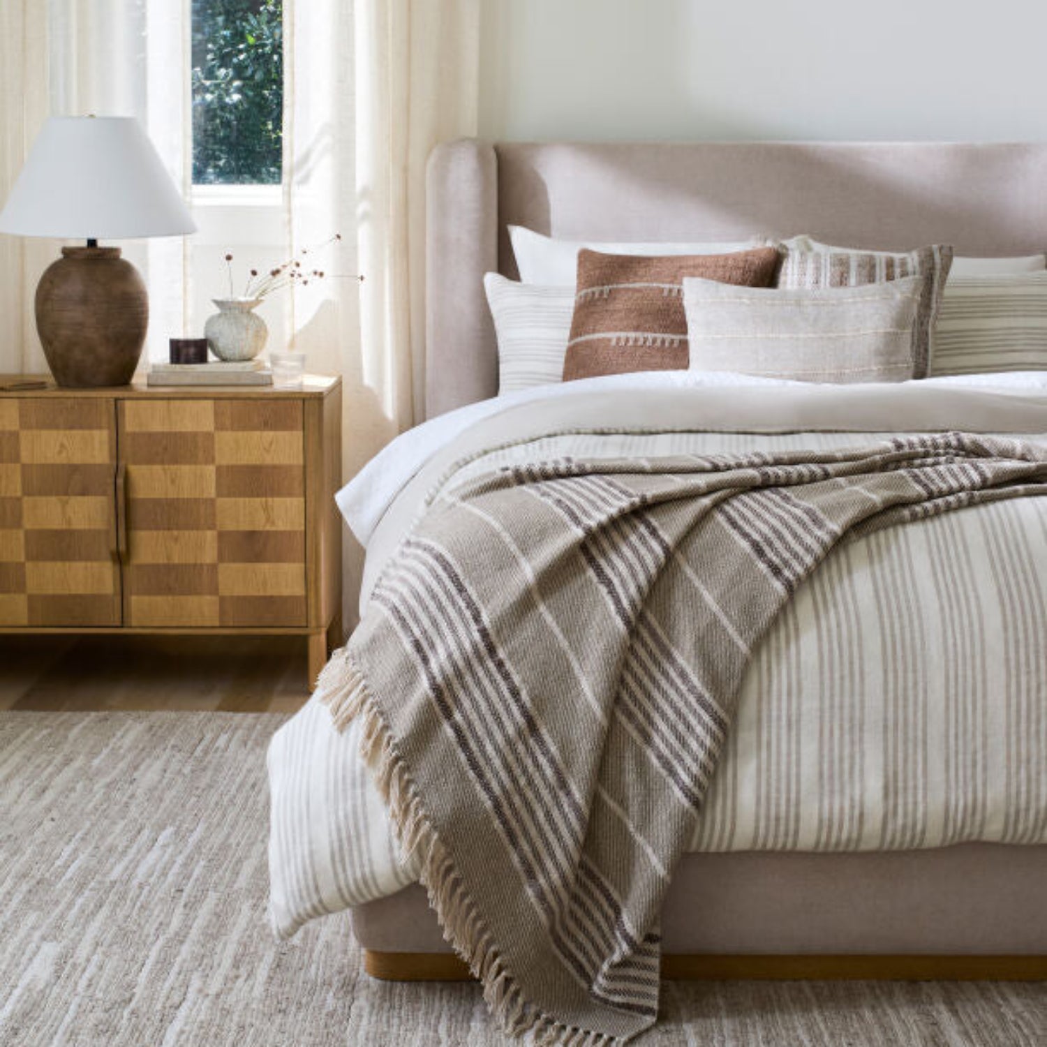 Covina Polyester Upholstered Bed