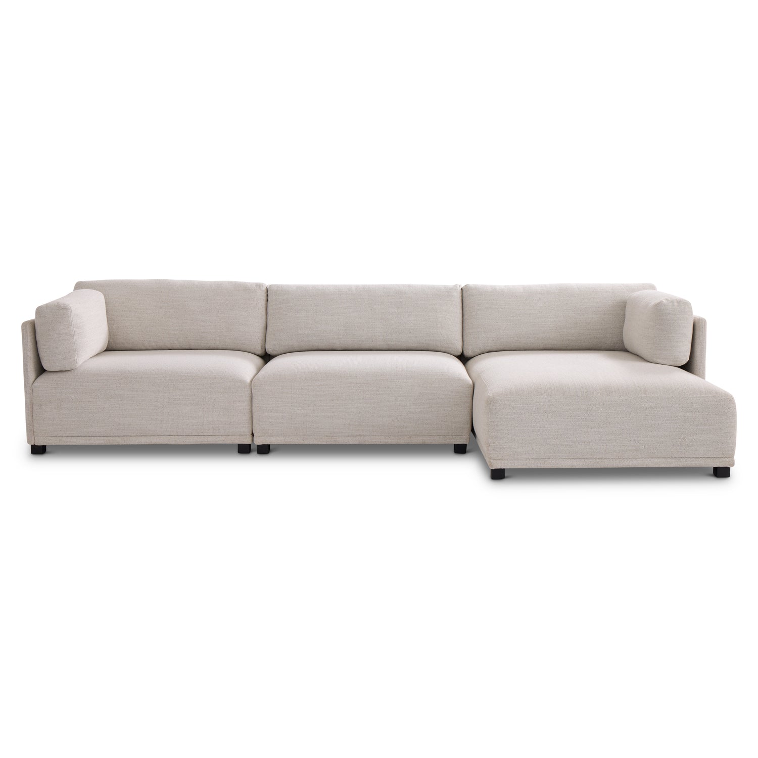 Bernhardt Parker 3 Piece Right Facing Fabric Sectional