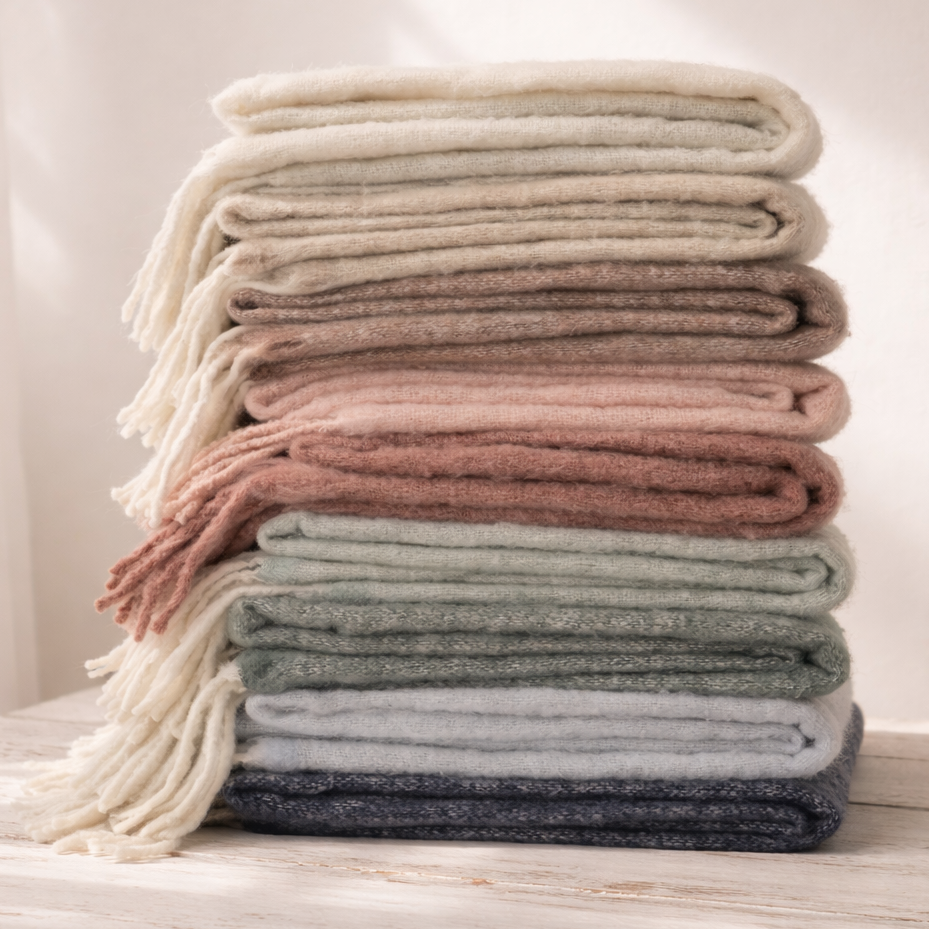 Pom Pom at Home Summit Throw Blanket throw blanket in nine versatile tonal hues