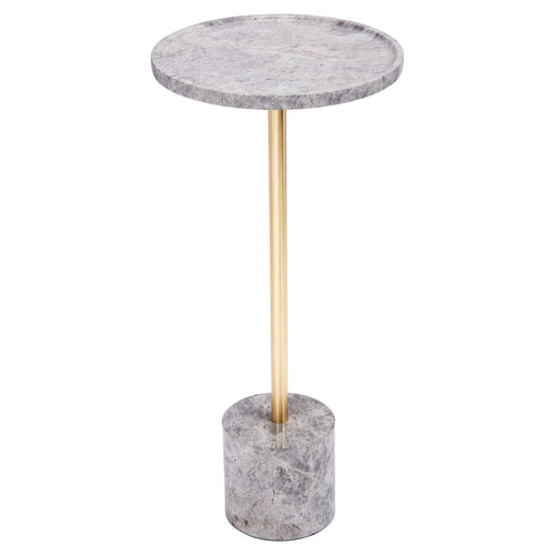 Old World Design Sheldon Gold And Gray Marble Martini Table