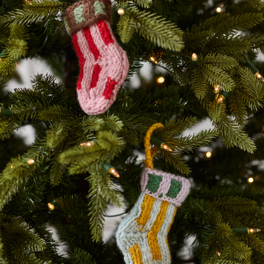 Tiny Stocking Ornament Set of 3