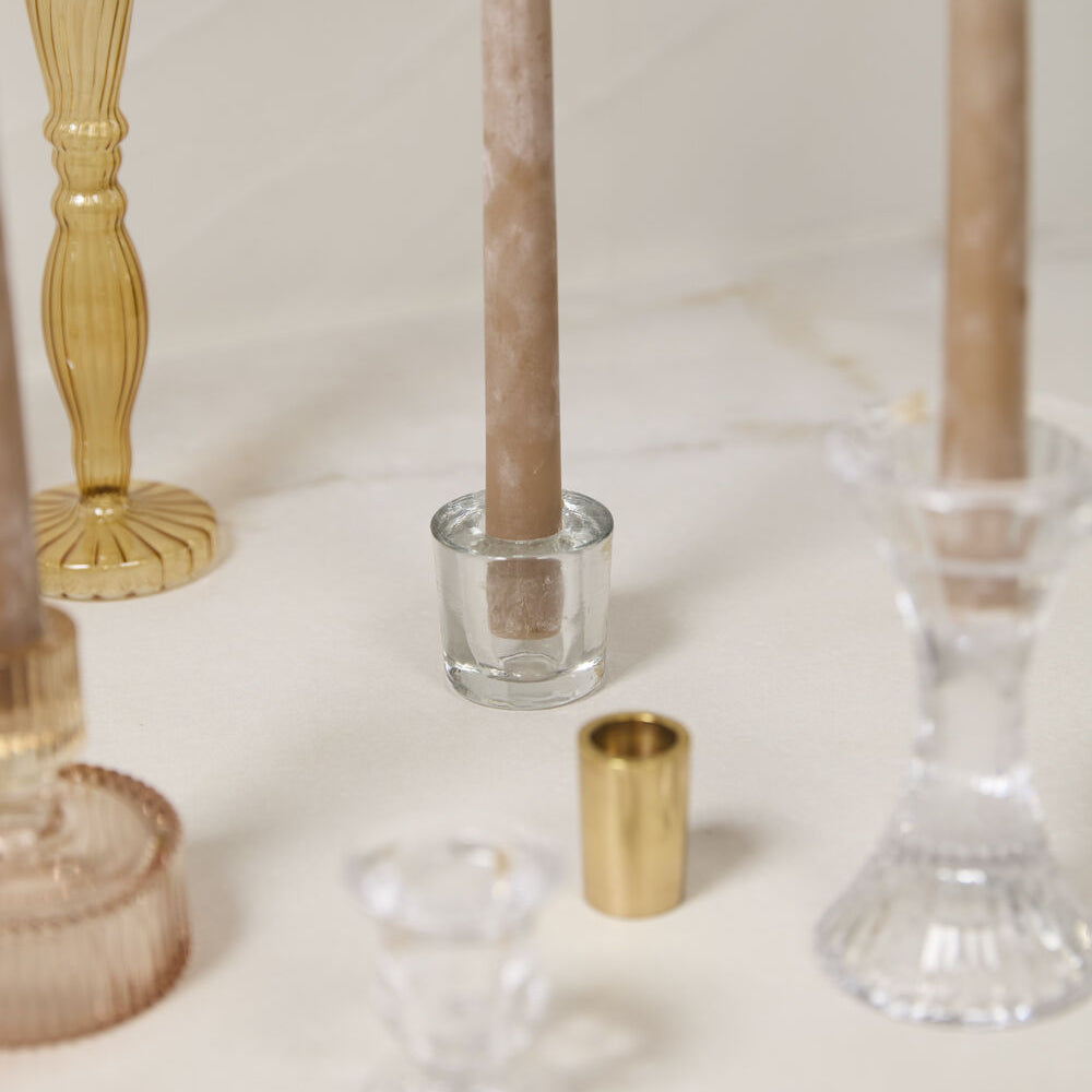 Token Candleholder Set of 8 styled on a home surface