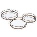 Old World Design Madeline Small Mirrored Tray Set of 3