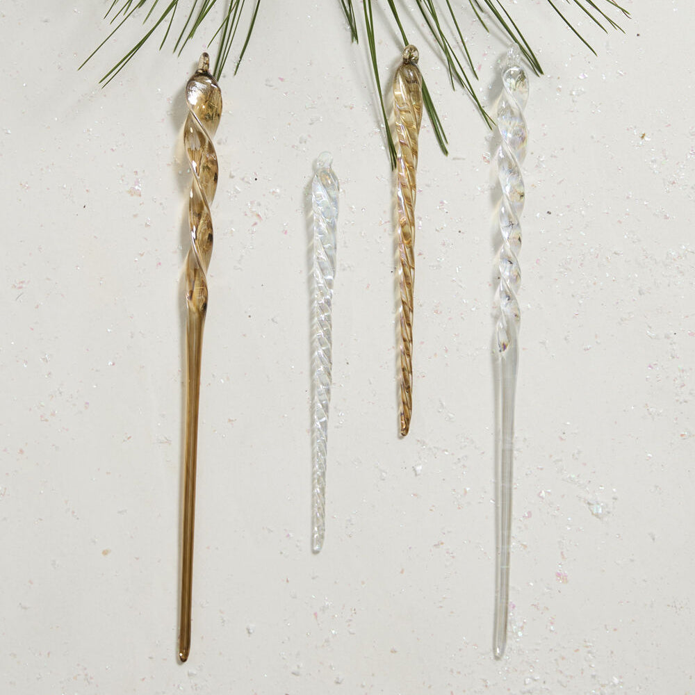 Twist Icicle Ornament Set of 6