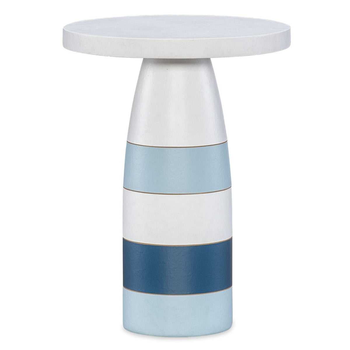 Margaritaville Oh Buoy Blue Spot Table in White with blue shades, primary product view