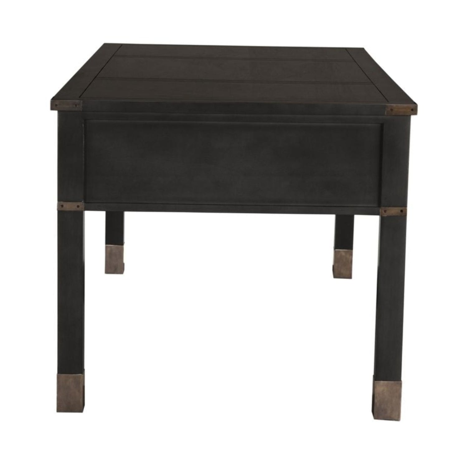 Noir Campaign Partner Desk measuring 76 in. wide