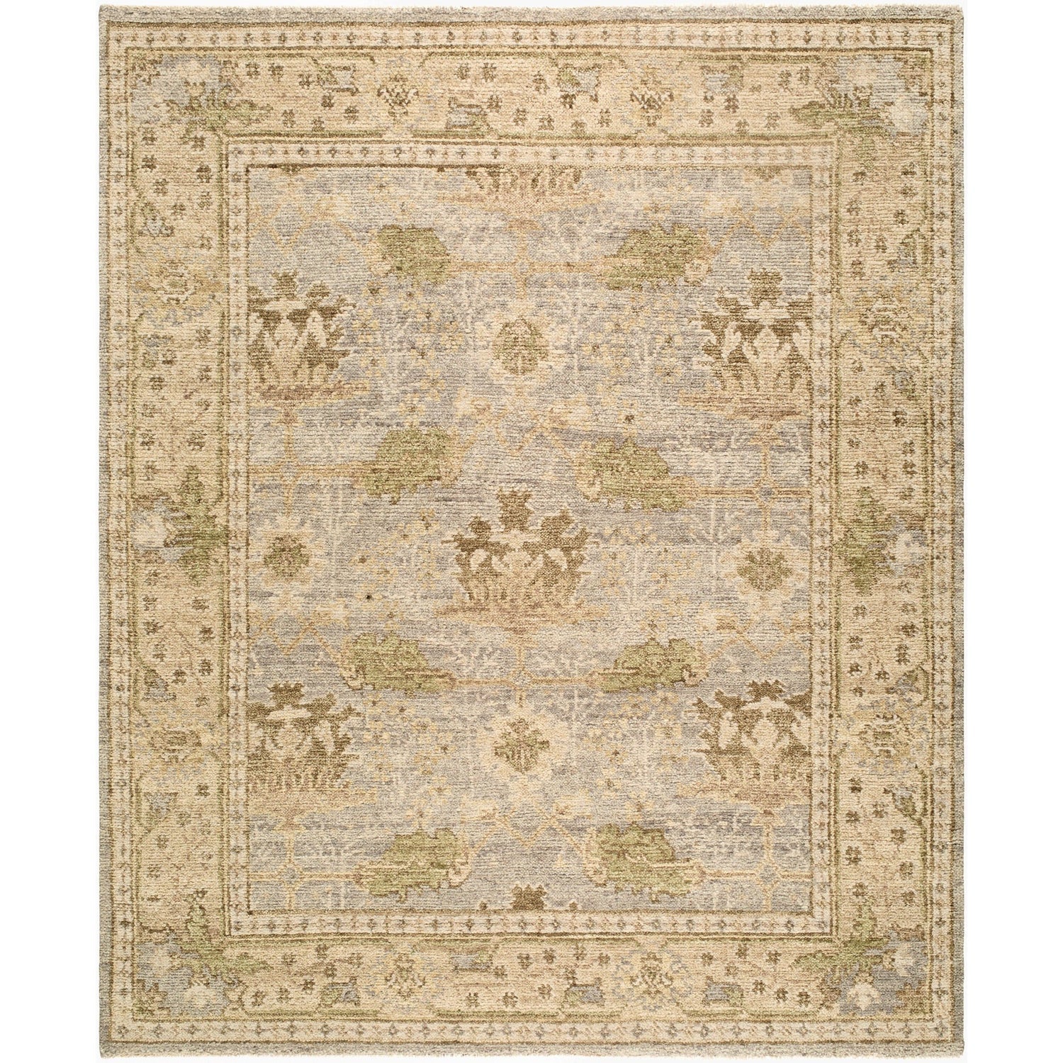 Surya Picasso PCS-2301 Hand Knotted area rug in 100% Wool, shown in Sandstone, Sage, Slate Gray