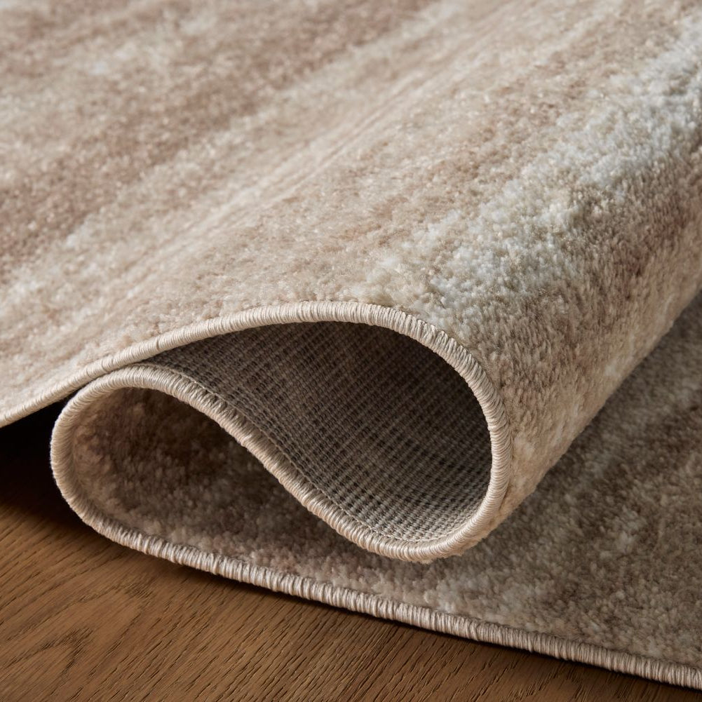 Loloi Lune Mushroom / White Power Loomed Rug