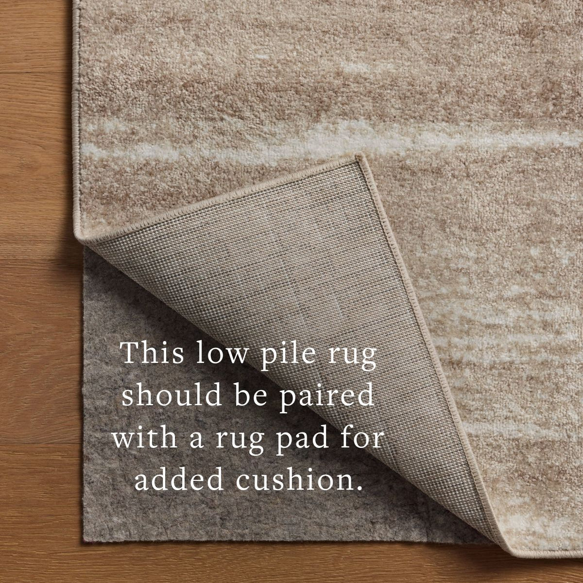 Loloi Lune Mushroom / White Power Loomed Rug