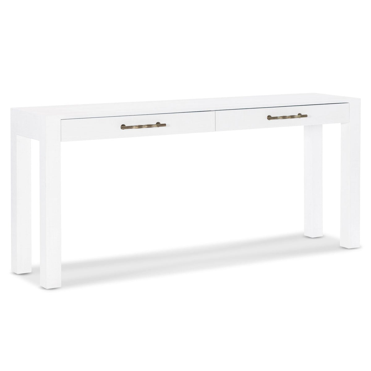 Margaritaville Sailmaker Console Table in White Painted Linen, primary product view